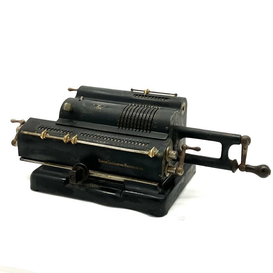 昭和レトロ 日本計算機 手回し計算機 Nippon Calculating machine SM