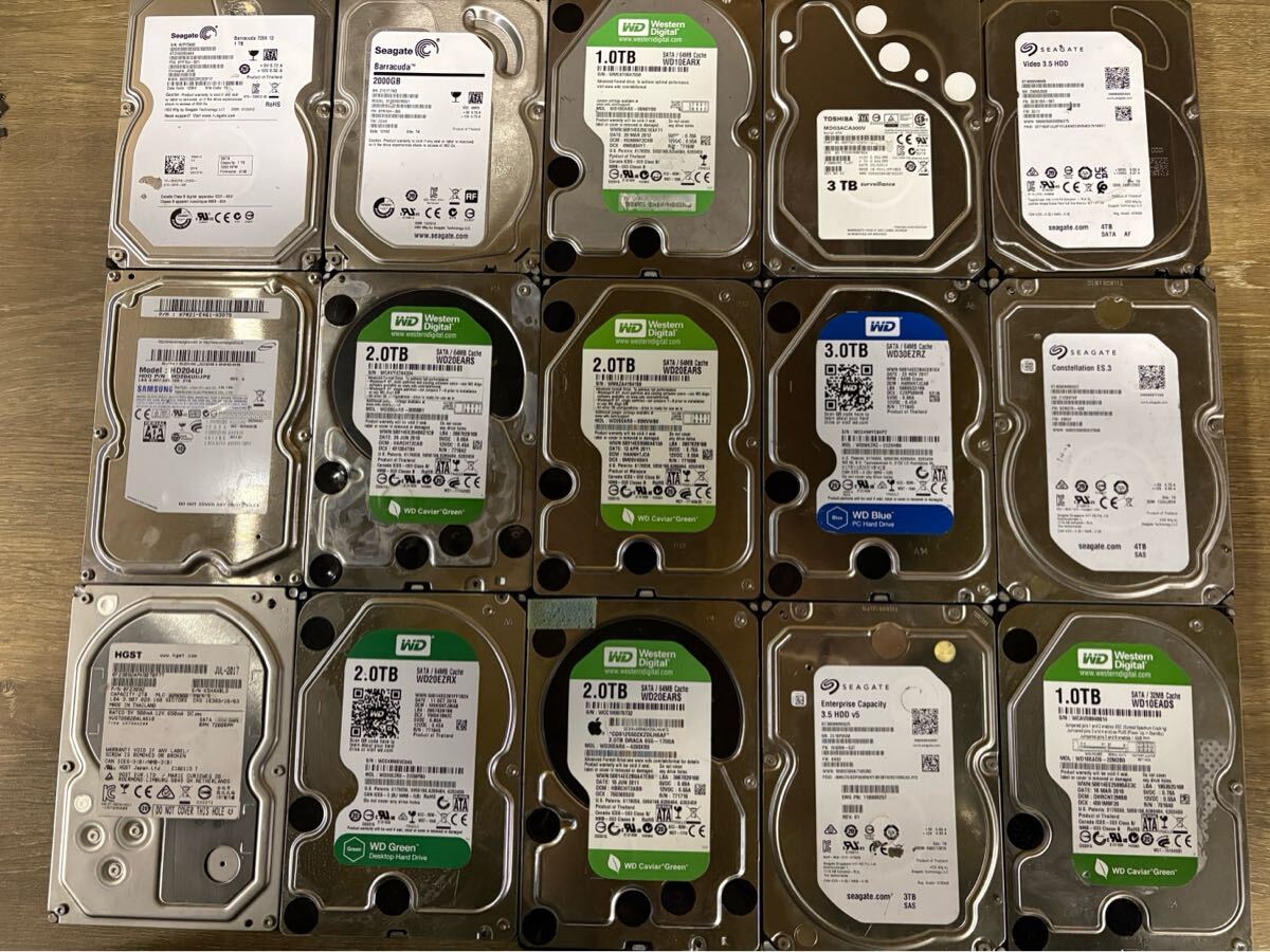 大量まとめ売り】 3.5インチ内蔵ハードディスク HDD まとめて15台 1TB