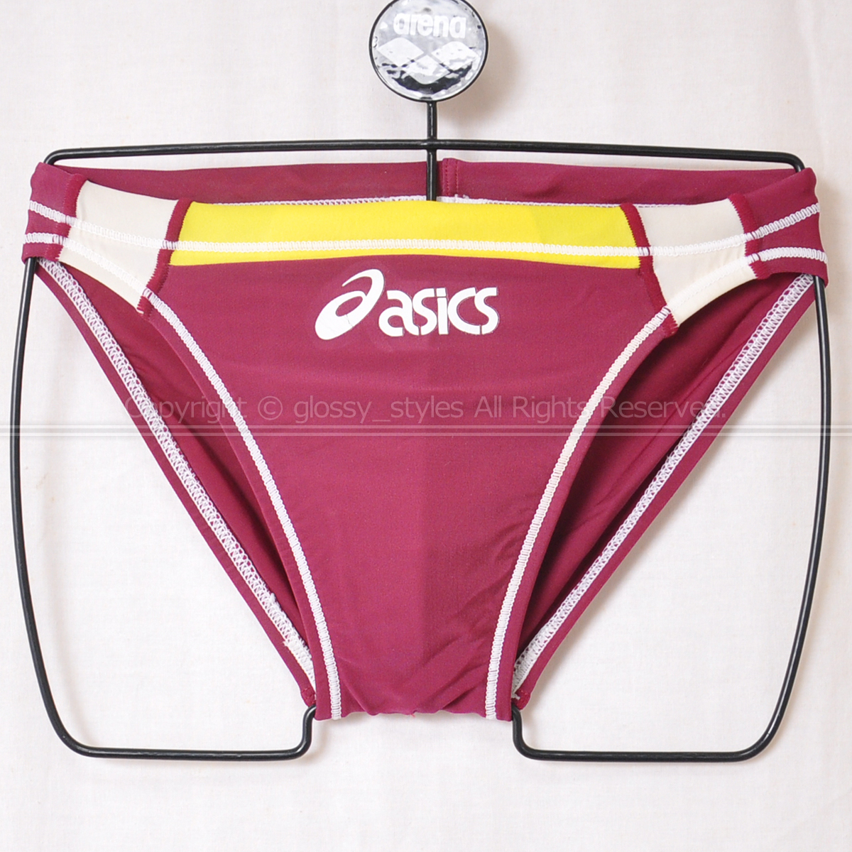 asics 競パン Sサイズ finaマーク 使用済み クロッチなし 競泳水着