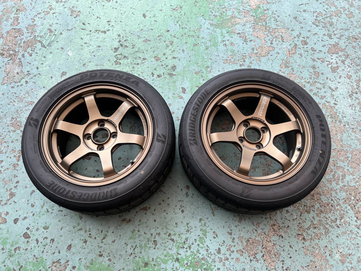 RAYS TE37 SONIC 15インチ6j+42 4穴PCD100 RE003 165/55 鍛造 レイズ 4