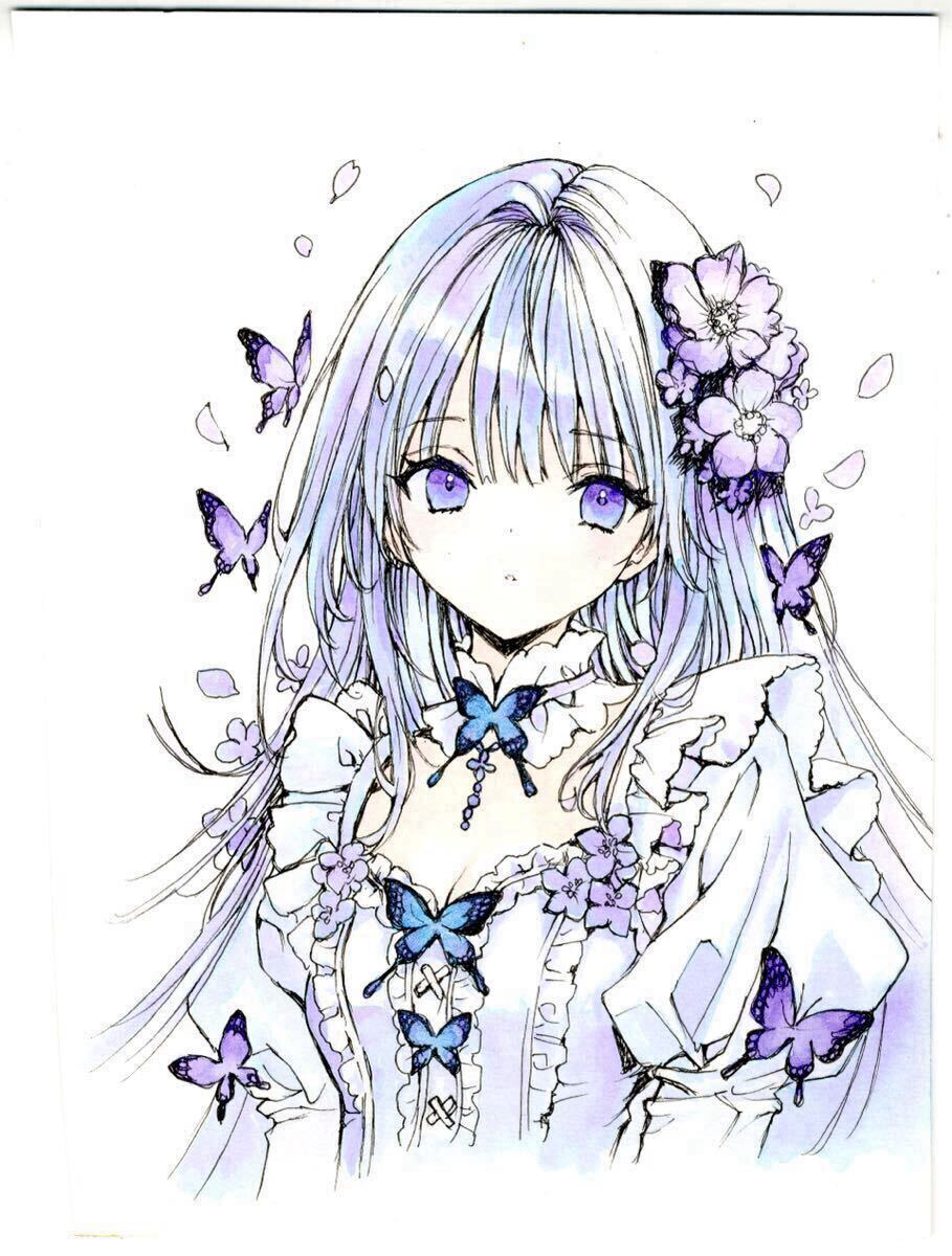 新品】手描きイラスト☆オリジナル☆【星のお姫様】☆女の子☆ポスト