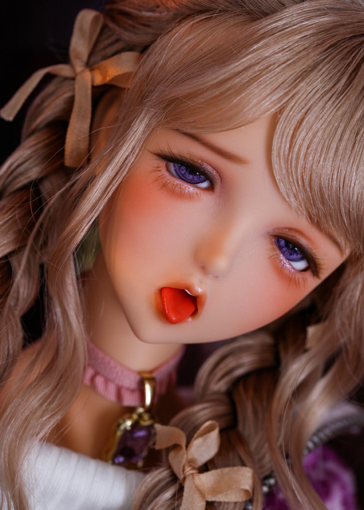未使用に近い】Type-Q(褐色) カスタムヘッド＋アイ＋ウィッグ ／ angel