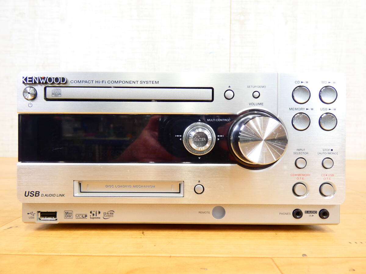 ミニコンポ AVINO KENWOOD SK-3MD ジャンク 純正リモコン付き MD CD