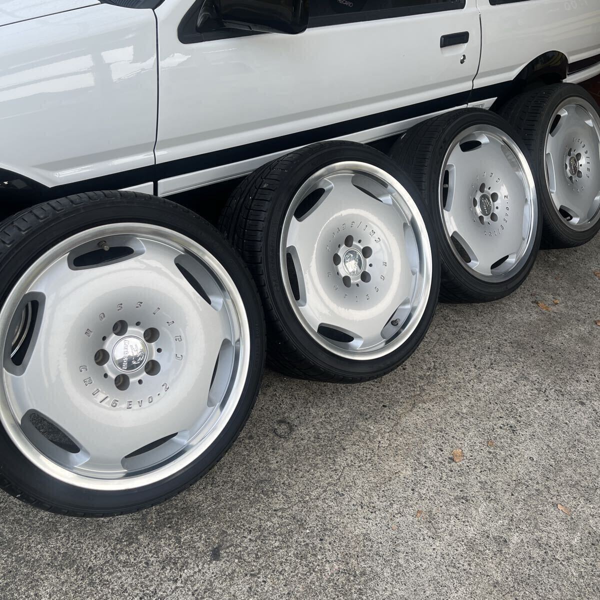 カールソン風 5H 11.43 19インチ 8.5J+35 235/35/19 レプリカ 深リム