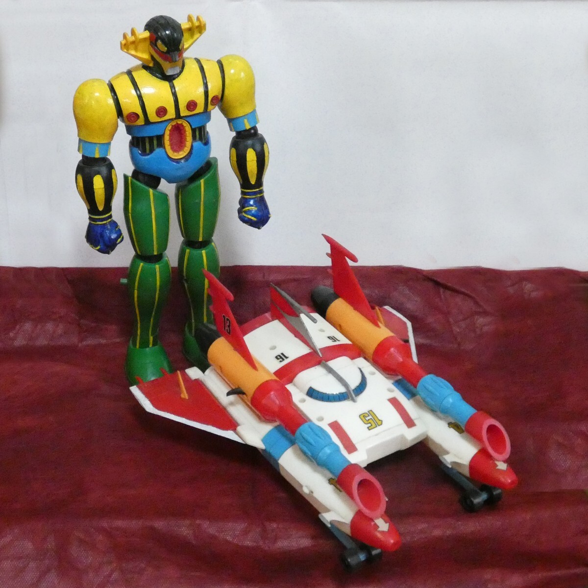 中古】アオシマ 合体ロボット マッハバロン 合体マシン1号,2号,3号,4号