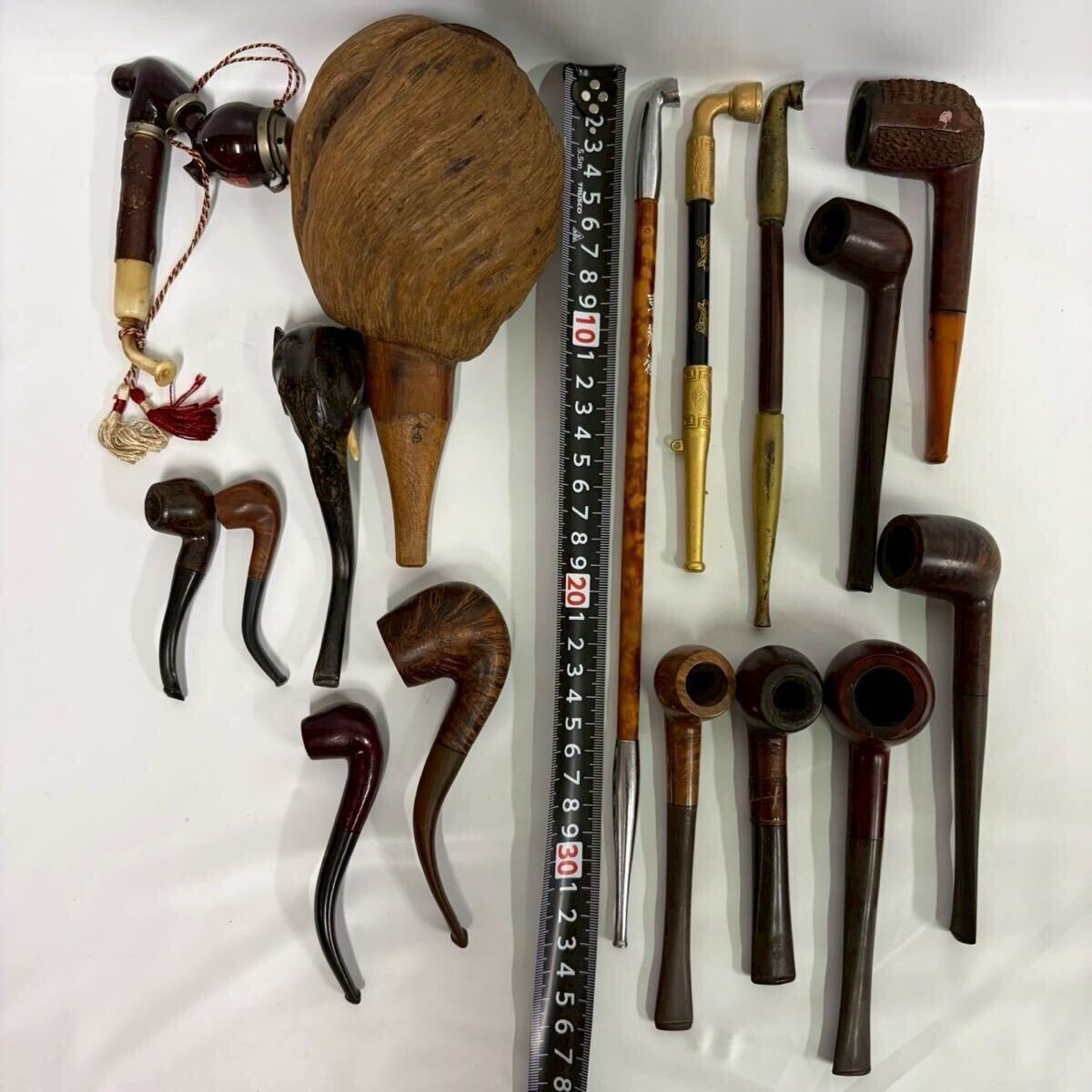 TB526喫煙具 キセル パイプ◇Esterd BRIAR 206-B/年代物/煙管筒/煙管