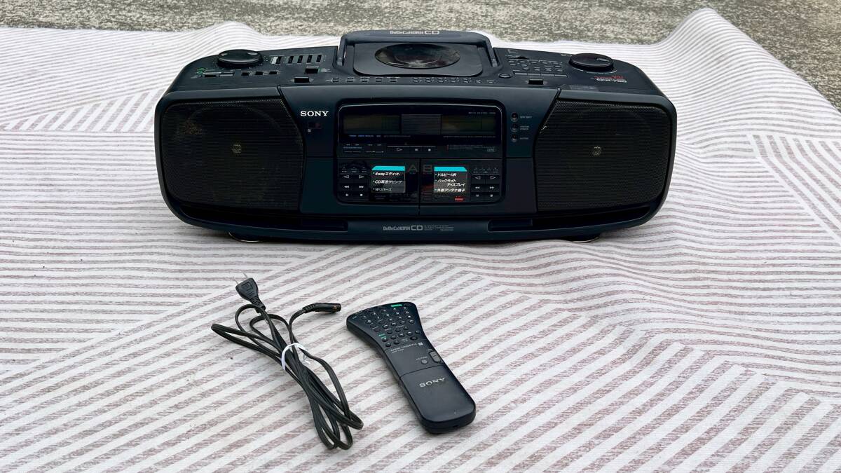 SONY CFD-900 ドデカホーン CDラジカセ リモコン付の落札情報詳細