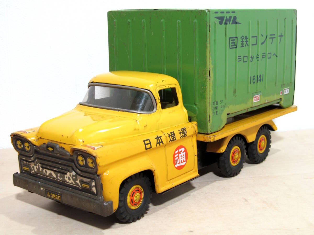 中古】昭和レトロ・ブリキ・トラック日本通運の落札情報詳細 - Yahoo