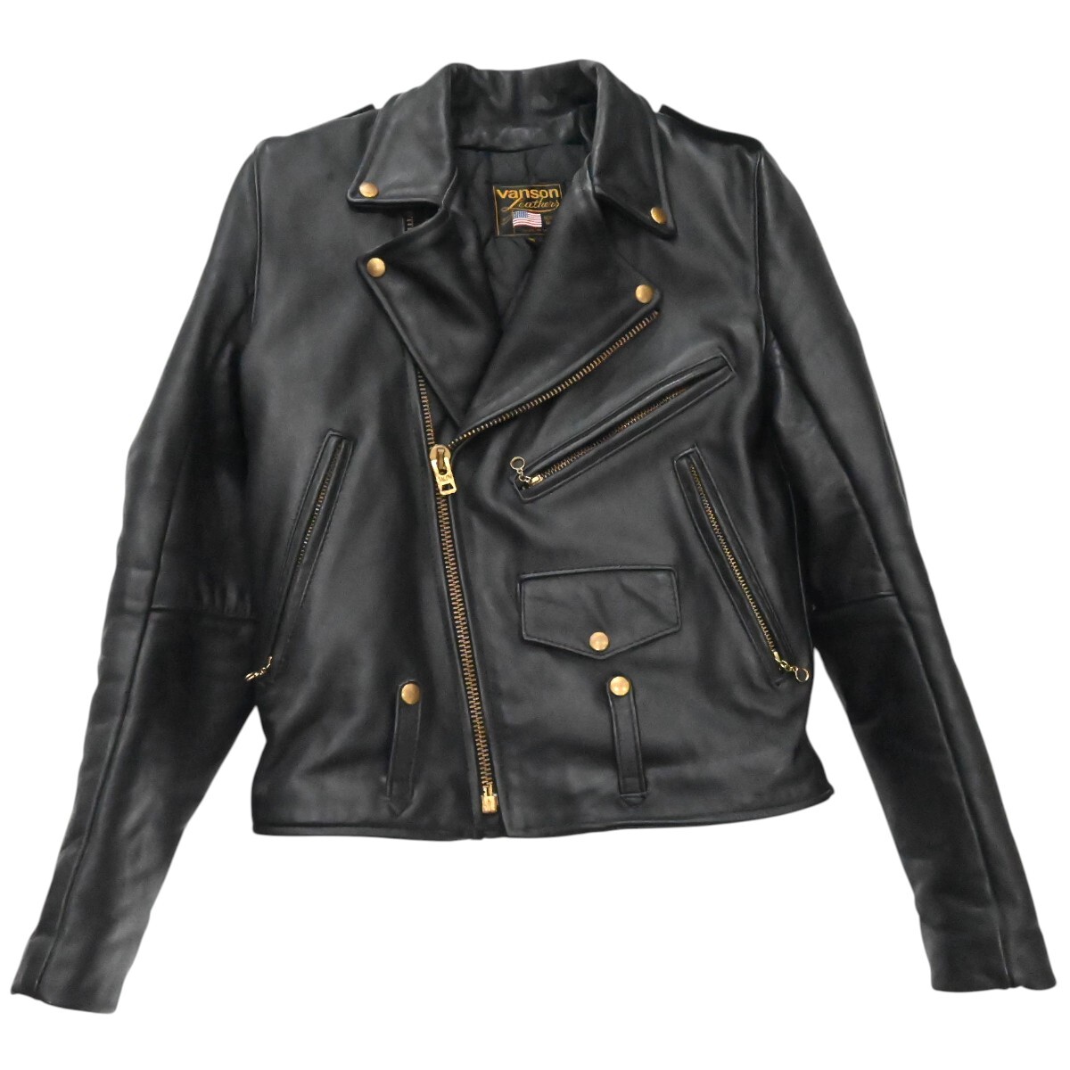 36 バンソン RJP シングル ライダース レザー ジャケット VANSON M