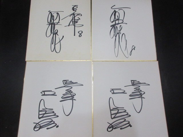 中古】読売巨人軍 17名 直筆サイン色紙 谷 亀井 澤村 越智 脇谷 村田