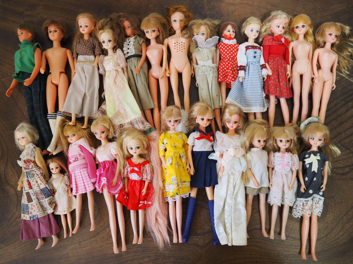 中古】タカラ バービー ジェニー エリー リカちゃん 10個 箱付 80年代