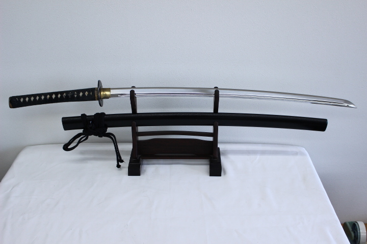 中古】希少 木刀 黒柿 縞黒檀 無垢材 101cm 太身 剣道/武道/稽古