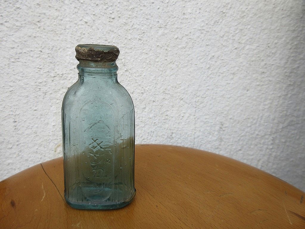 戦前戦後 磯じまん ガラス瓶 海苔佃煮瓶 レトロ瓶 昭和レトロ 時代物