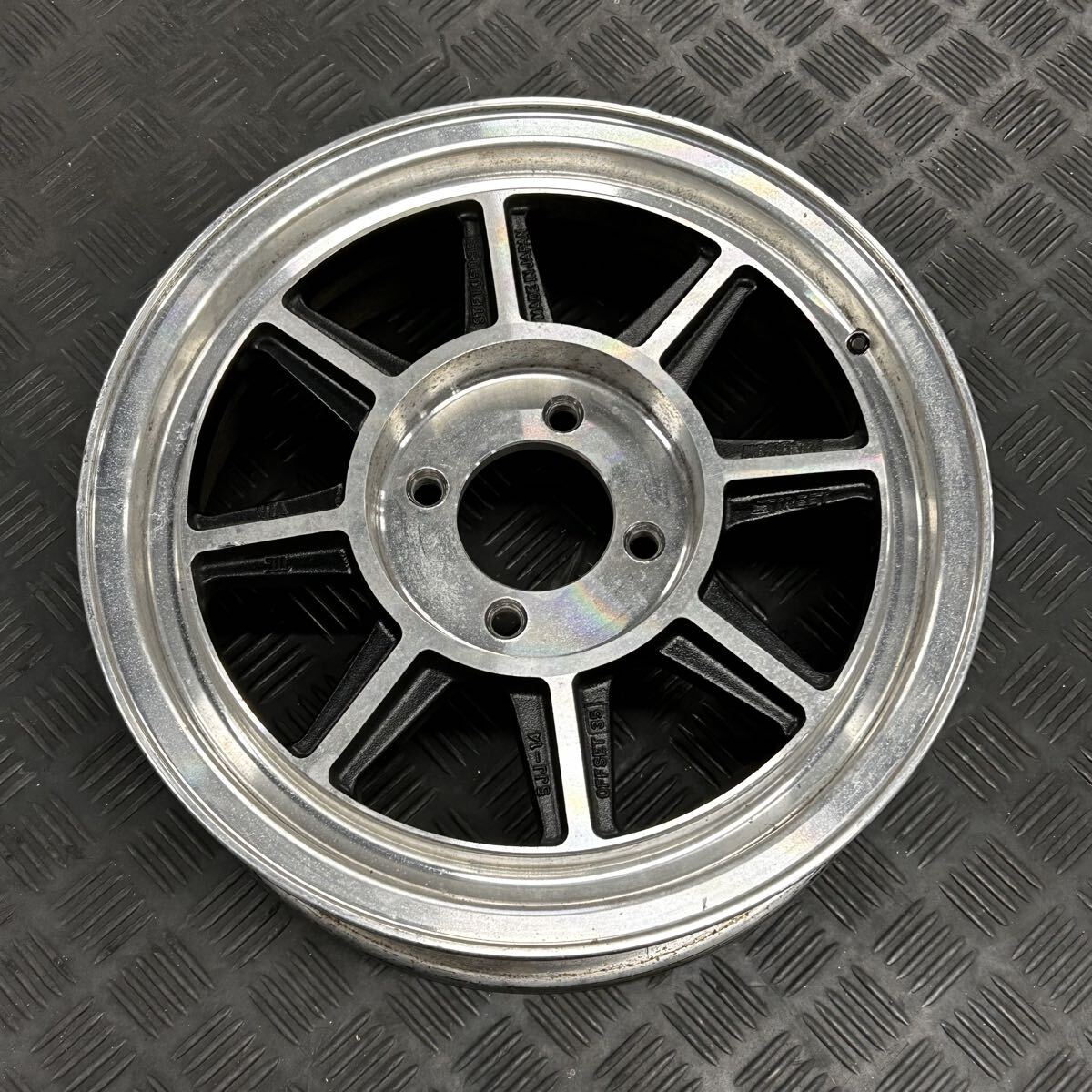 中古】当時もの ハヤシレーシング 深リム CRタイプ4穴 9J オフセット 中古】当時もの ハヤシレーシング 深リム CRタイプ4穴 9J オフセット
