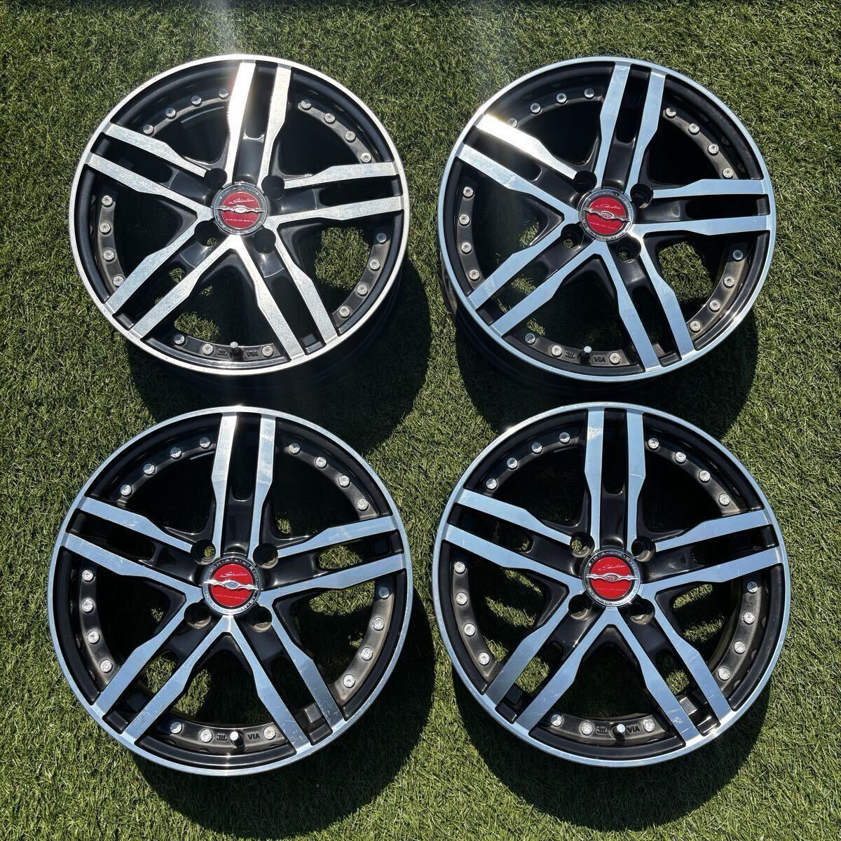中古】AME シャレン SHALLEN PCD100 15インチ 5.5J+42/6.0J+38 165