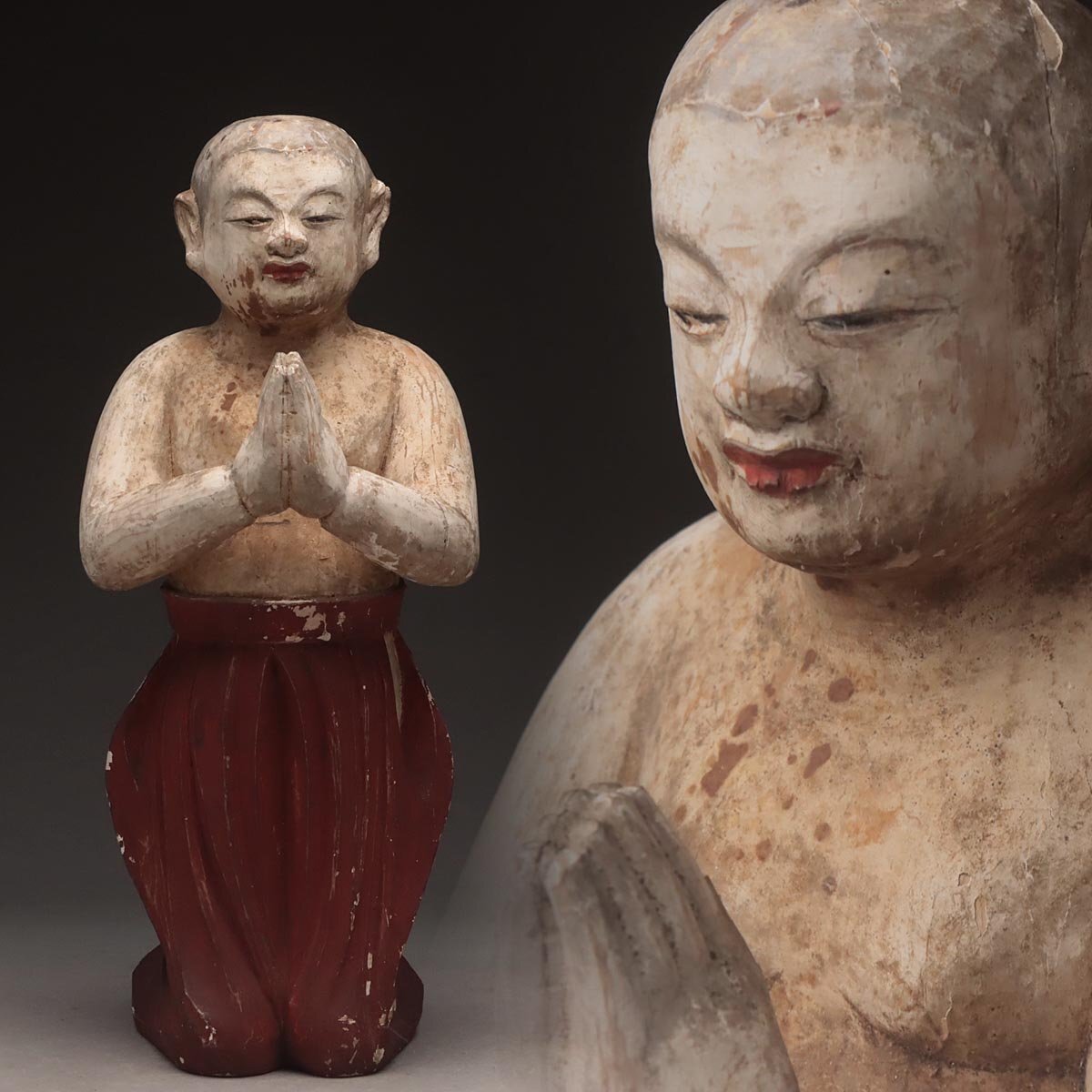 五】掛軸 『聖徳太子孝養像』 紙本 彩色 箱付の落札情報詳細 - Yahoo