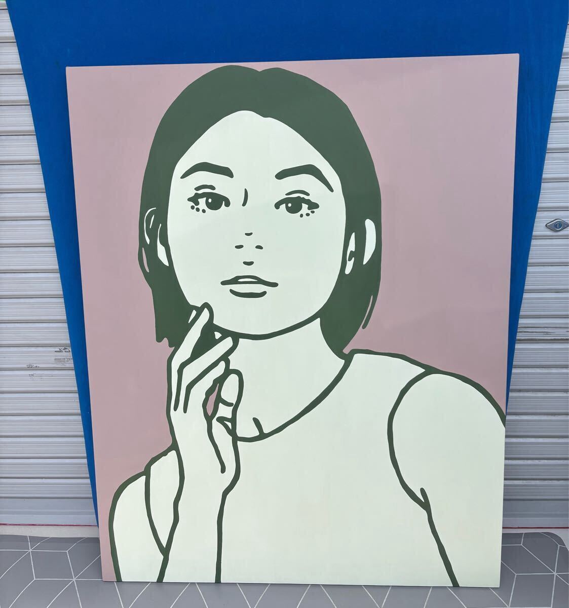 絵画|油彩画|奈良美智|正面サイン有|裏サイン有|キャンバスのみ|模写
