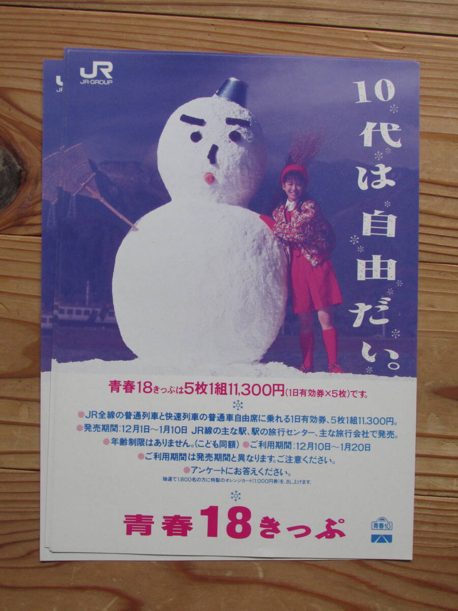 22種175枚 青春18きっぷ チラシ 1986夏～2013冬 朝から100回目の