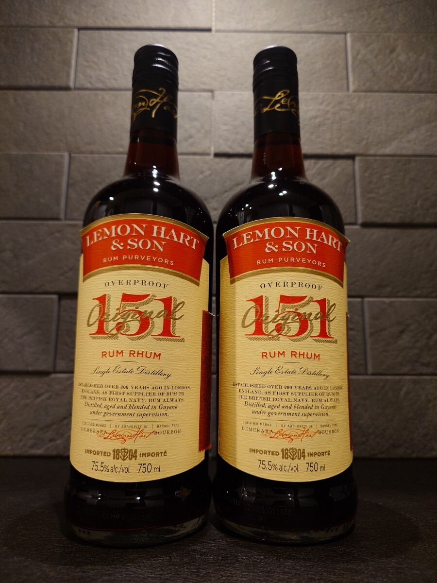 新品】☆希少古酒☆レモンハート 151デメララ（旧ラベル）2本セット