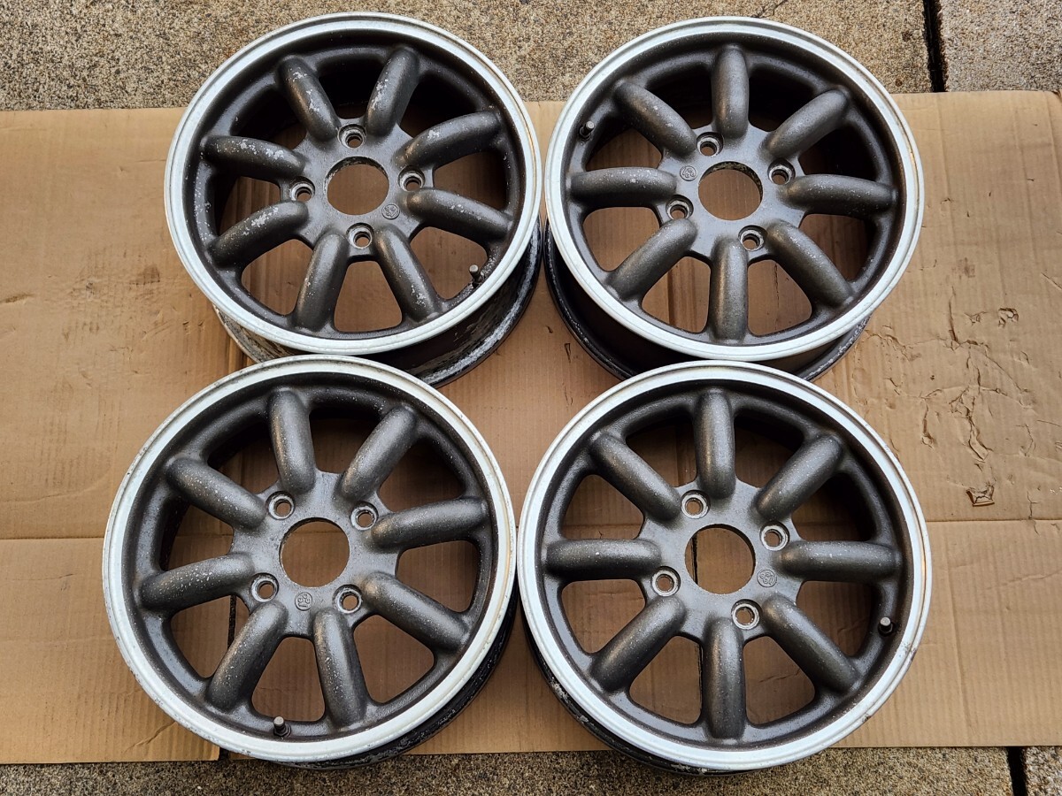 ワタナベ 155/55R14 6J PCD114.3 カプチーノ EA11・EA21 4本セットの