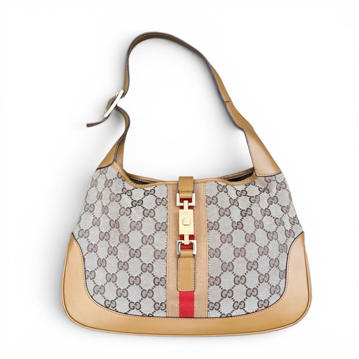 中古良品☆GUCCI グッチ GGキャンバス ハンドポーチ 039 1103 3903