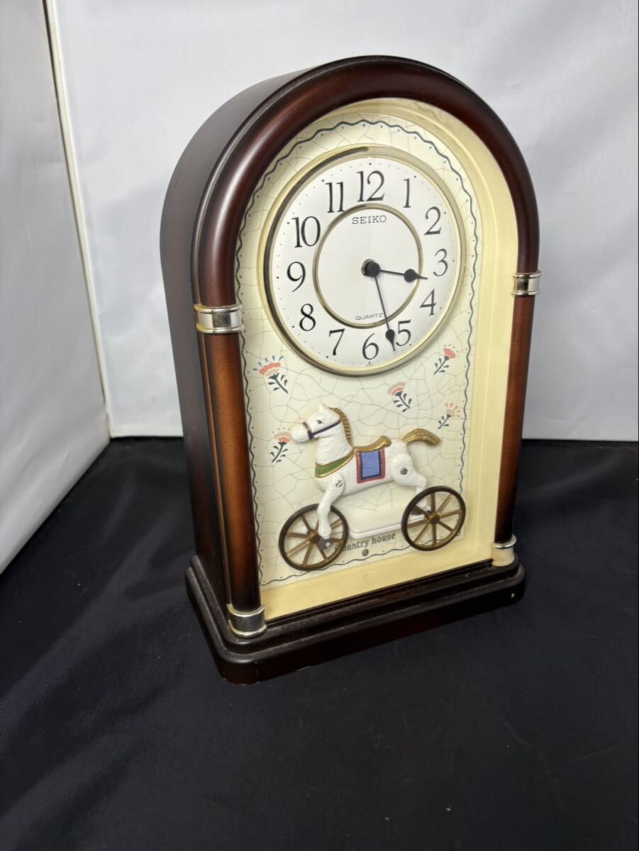 SEIKO/セイコー DECOR AZ727B 置時計 時間 高級品 アンティーク 飾り