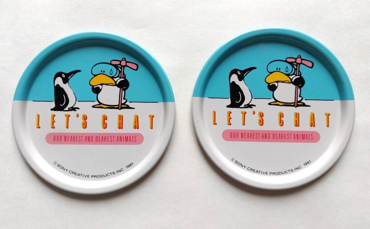 ☆Let's Chat☆レッツチャット☆缶ペンケース☆80's☆昭和レトロ1983