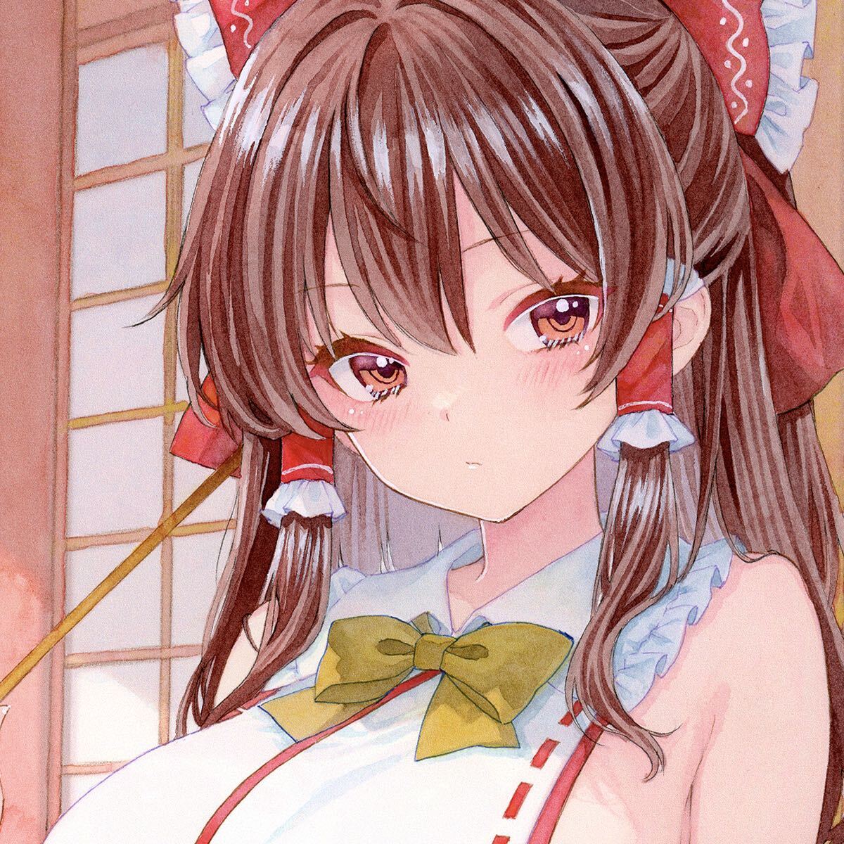 新品】【創作 イラスト】タイトル『女学生』手描き A4サイズ ポイント