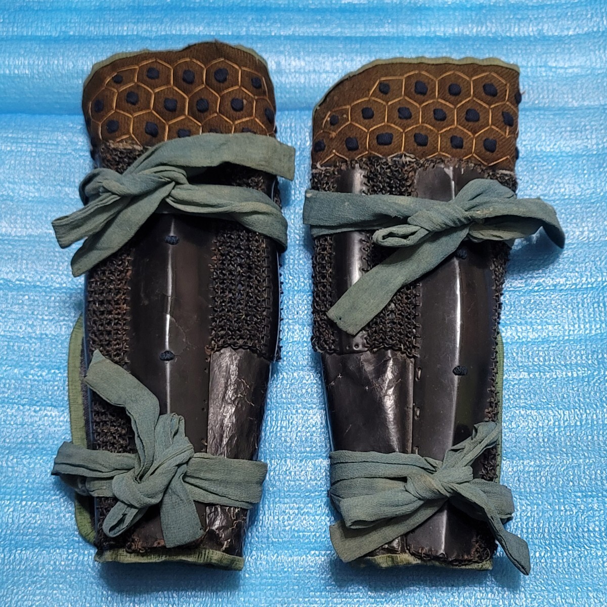 美術品】【侍】江戸時代 変り兜 甲冑 烏帽子形兜 紺糸威 鎧兜一式 等身