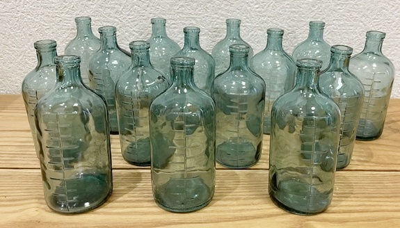 中古】ze22_戦前 珍品 大正期 玉かけ「ハ」の字 底三エンボス ラムネ瓶
