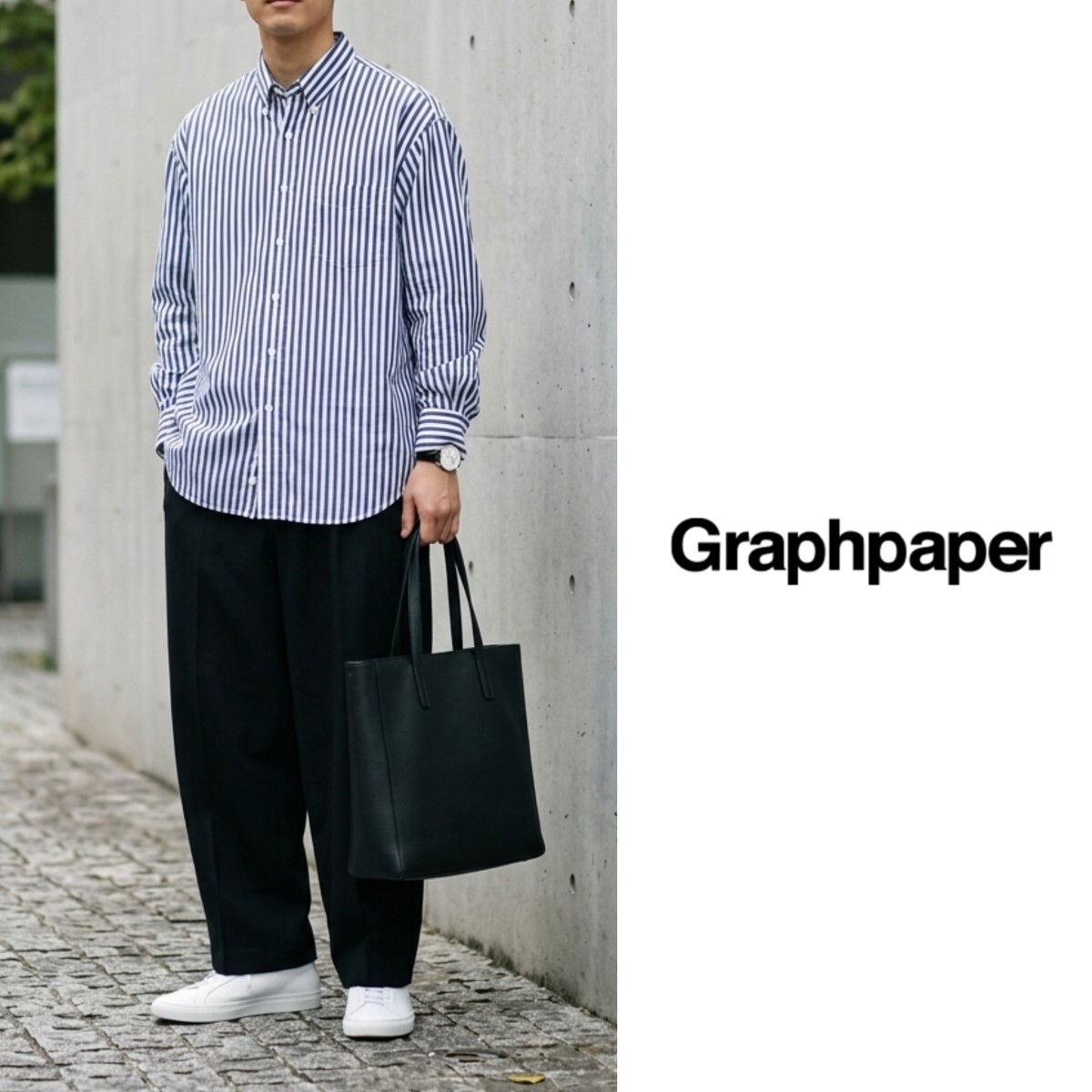 Graphpaper Thomas Mason LS B.D Shirt SAX 1 グラフペーパー トーマス