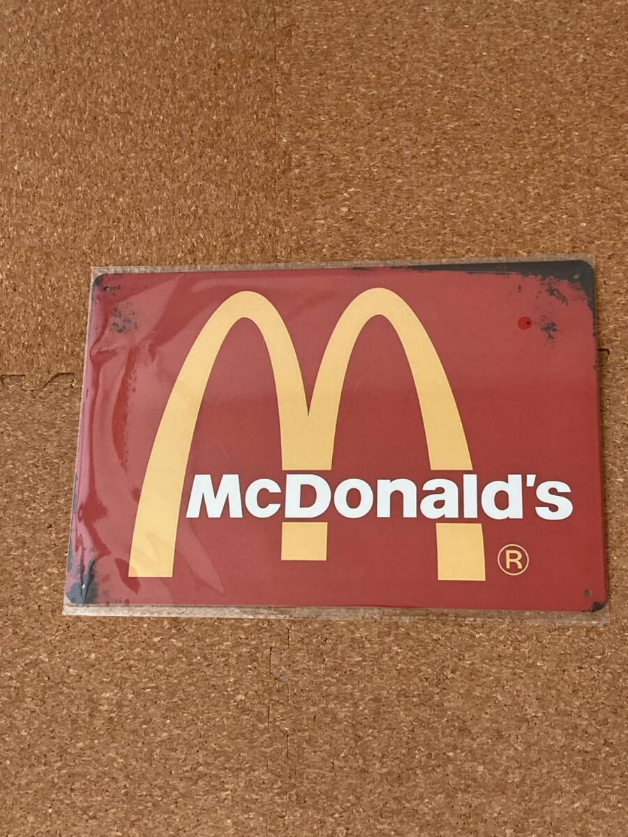 マクドナルド 店舗用ポールサイン 非売品 当時物 激レア品! マクドナルド ボックステーブル 店舗用什器 組み立て式 木製