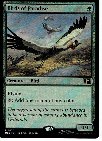 MTG 極楽鳥/Birds of Paradise(緑) （4版日本語白枠） 日本語4枚