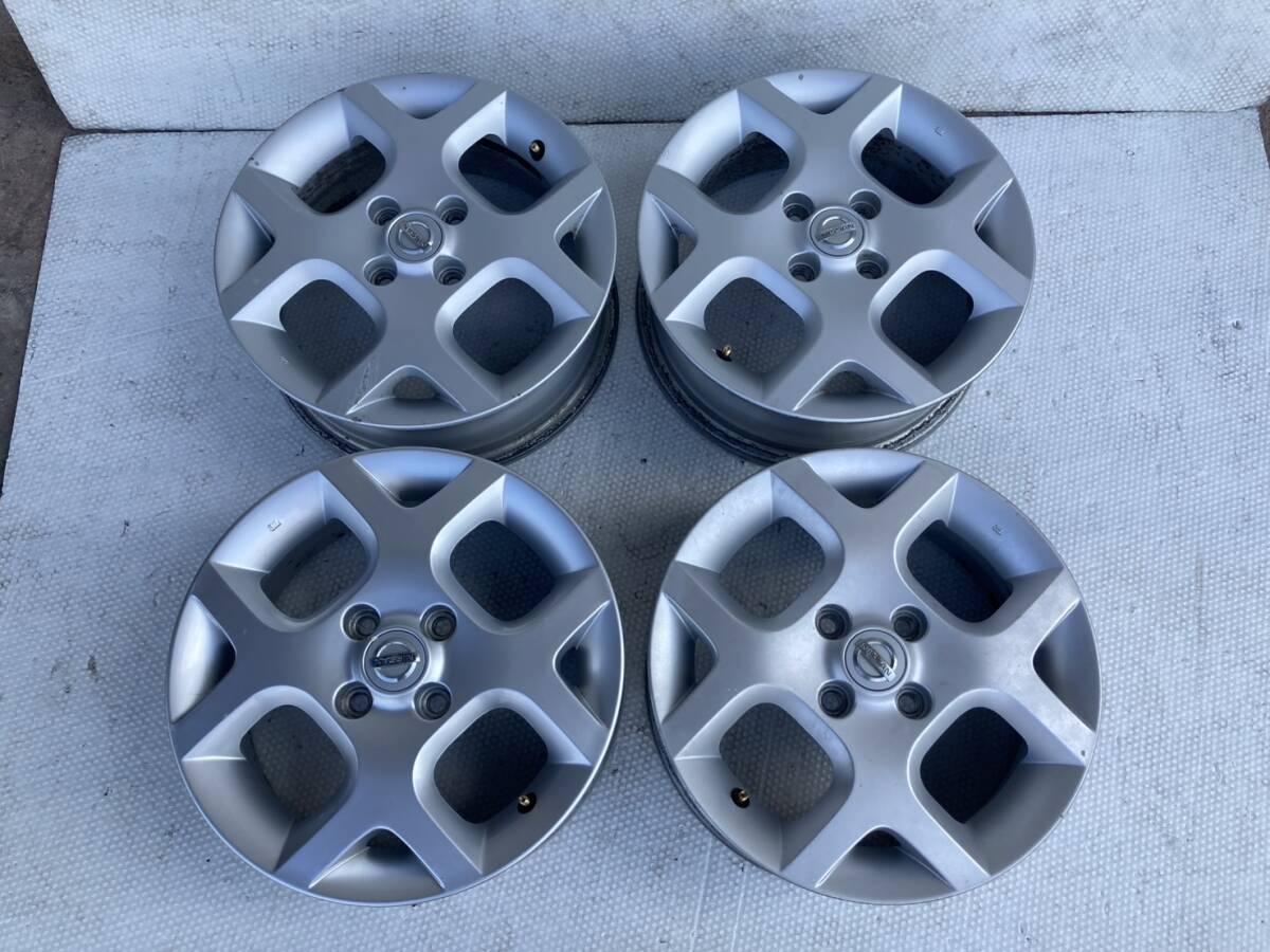 日産 キューブ Z11 純正15インチアルミ 175/60R15 タイヤ付 4本 日産