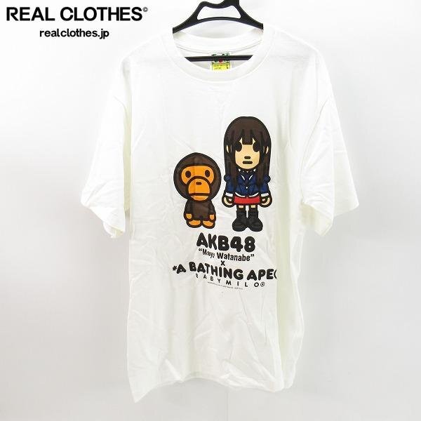 未使用品】◇未使用品◇まゆゆフォトTシャツ A BATHING APE×AKB48 渡辺