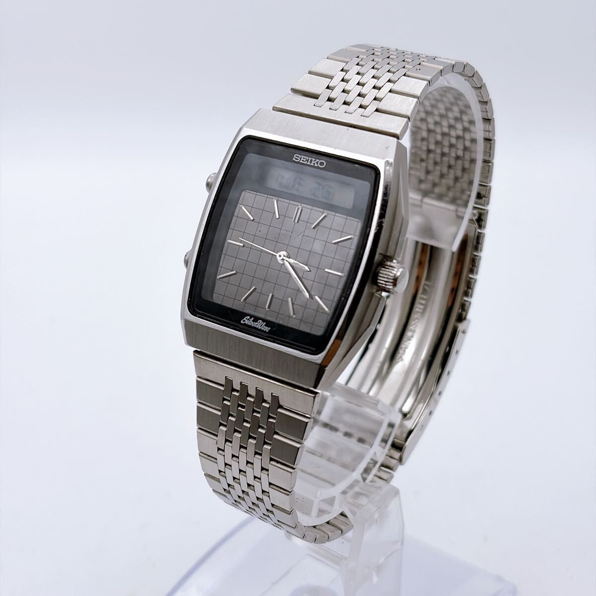 稼働品】セイコー A259-5090 シルバーウェーブ デジタル腕時計 SEIKO