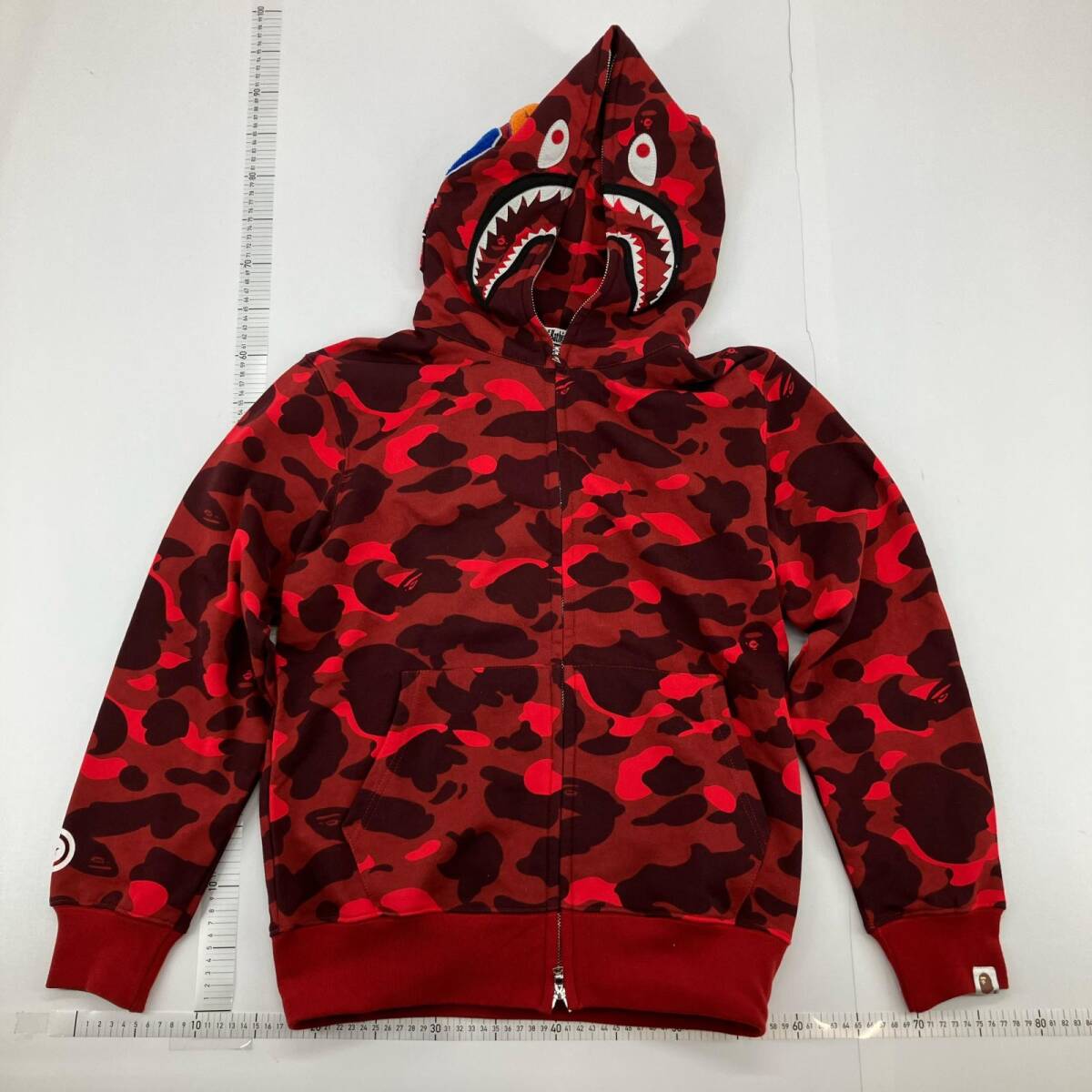 A BATHING APE BAPE CAMO SHARK FULL ZIP HOODIE エイプ カモ シャーク