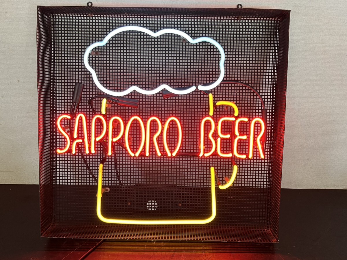 希少 レトロ☆サッポロビール ホーロー看板☆縦約140cm☆赤星 ホーロー