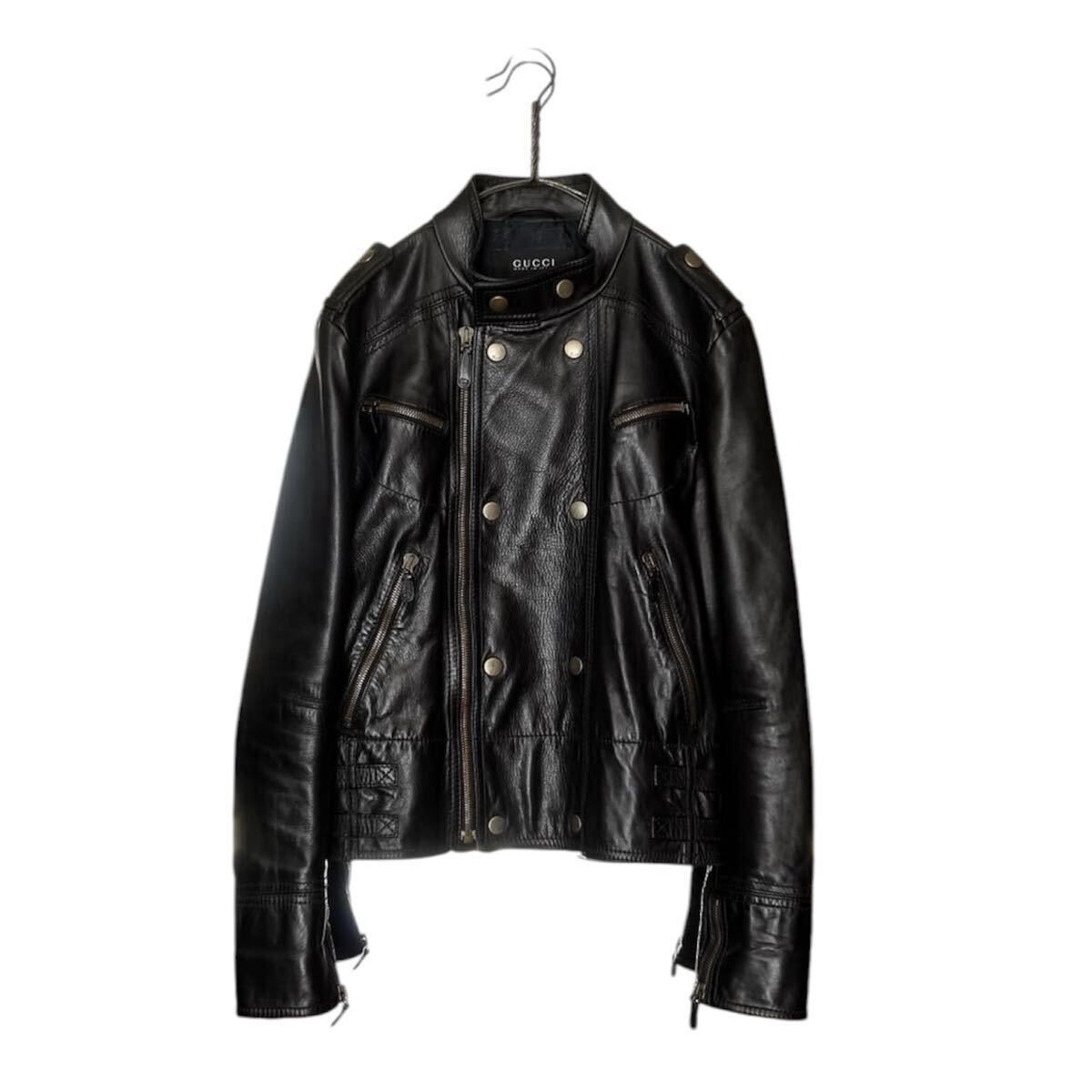 目立った傷や汚れなし】GUCCI by Tom Ford 00s ホースレザー バイカー