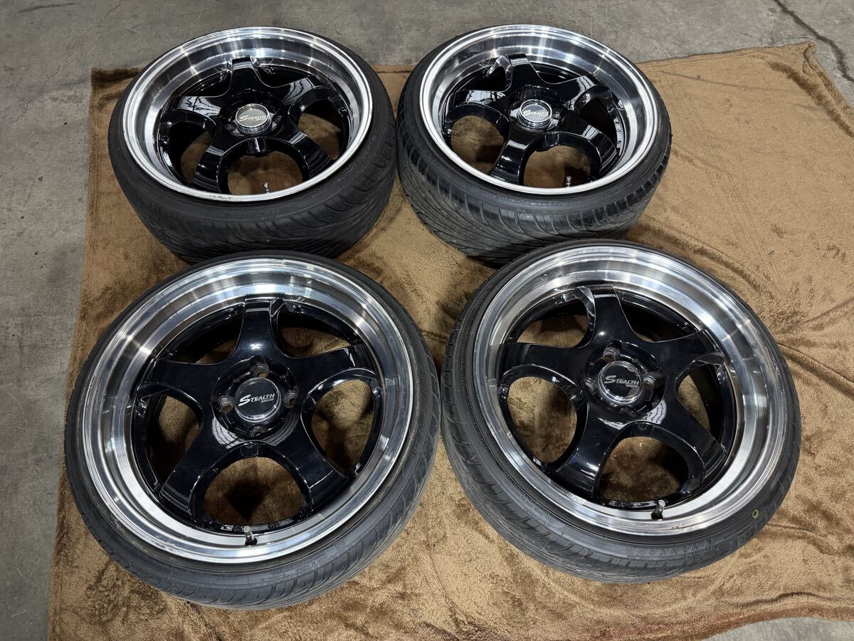 傷や汚れあり】STEALTH RACING ステルスレーシング k35 4H PCD100 OFF+