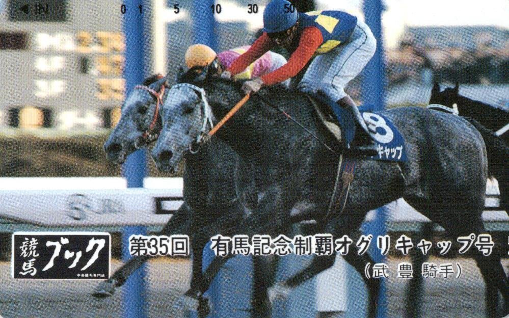 ♯5) 武豊 オグリキャップ 1990年第35回有馬記念 カラーパネル 額装