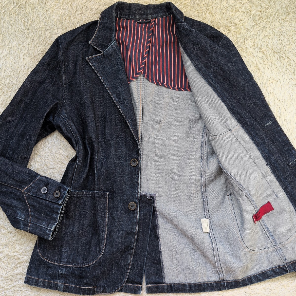☆LEVIS/リーバイス デニム テーラードジャケット サークルR オレンジ