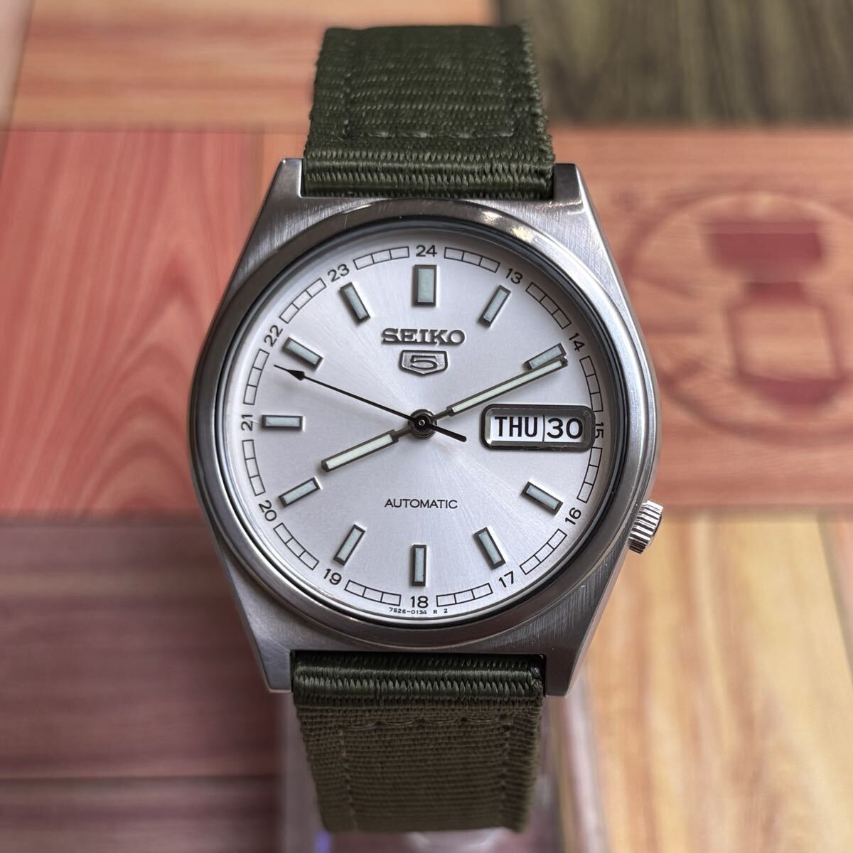 中古】セイコーSEIKO 7N42-8260 黒文字盤 ミリタリーウォッチ軍用時計
