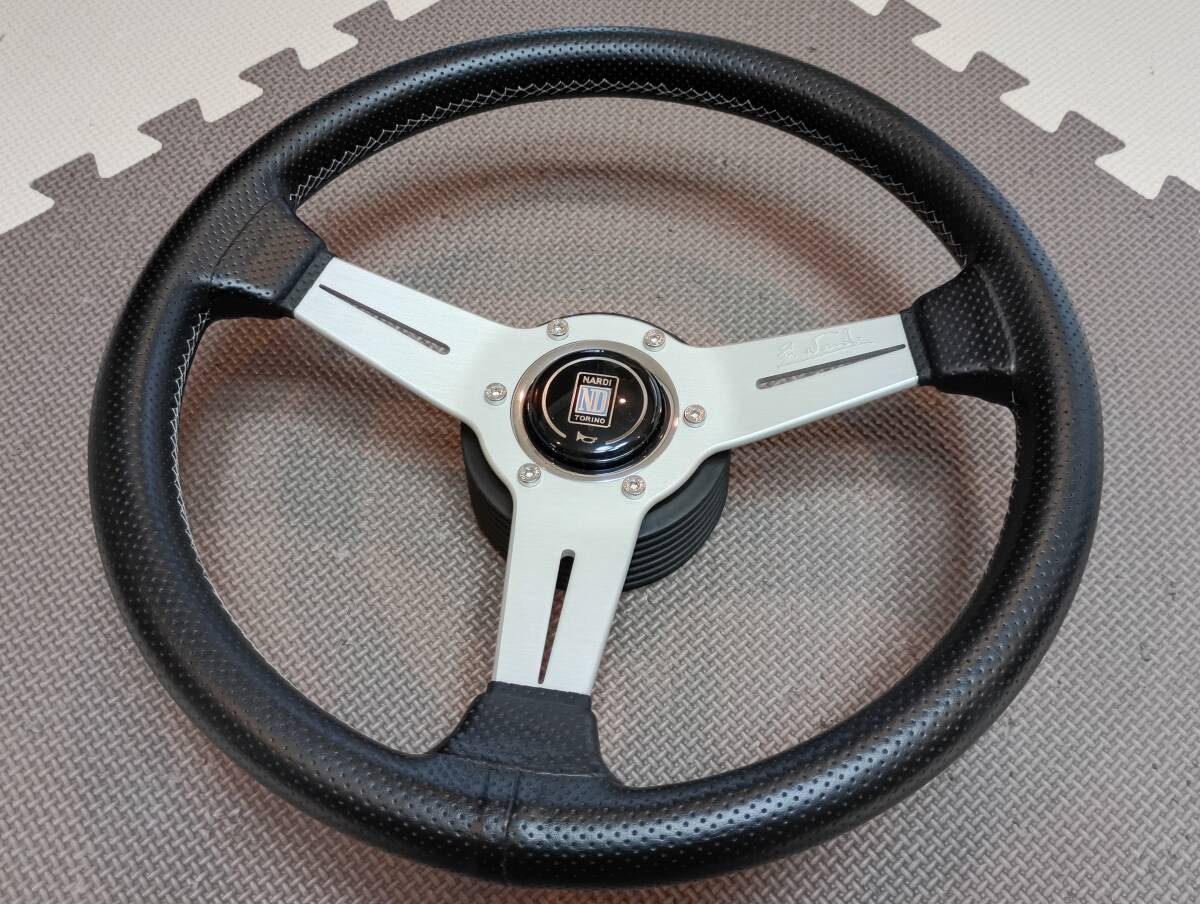 FET刻印あり◇NARDI／ナルディ クラシック ウッド＆ブラックスポーク