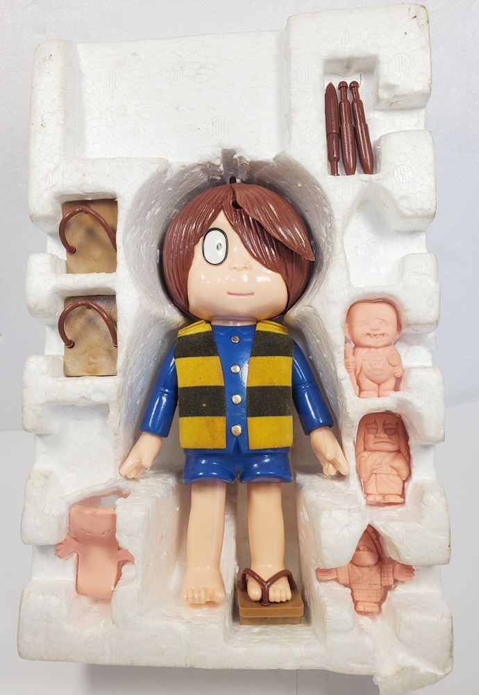 ゲゲゲの鬼太郎 ぬりかべ 貯金箱 1986年 バンダイ ソフビの落札情報