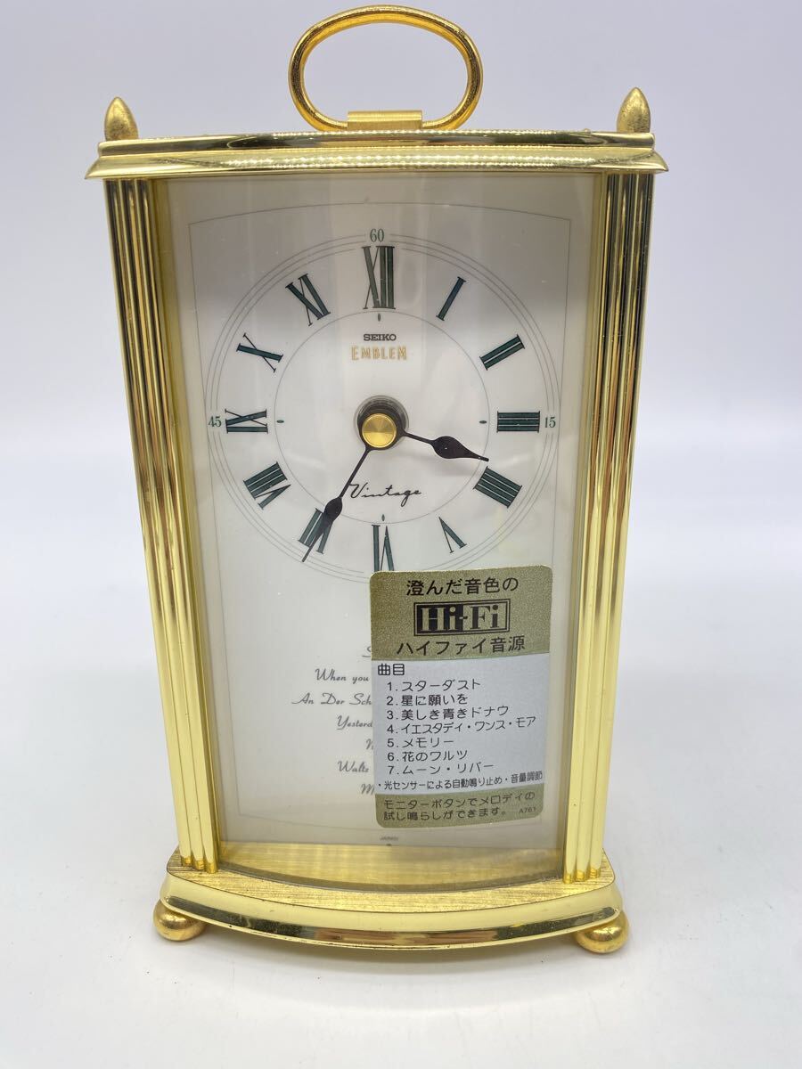 ☆ SEIKO セイコー オルゴール置時計 EMBLEM HW449B ☆の落札情報詳細