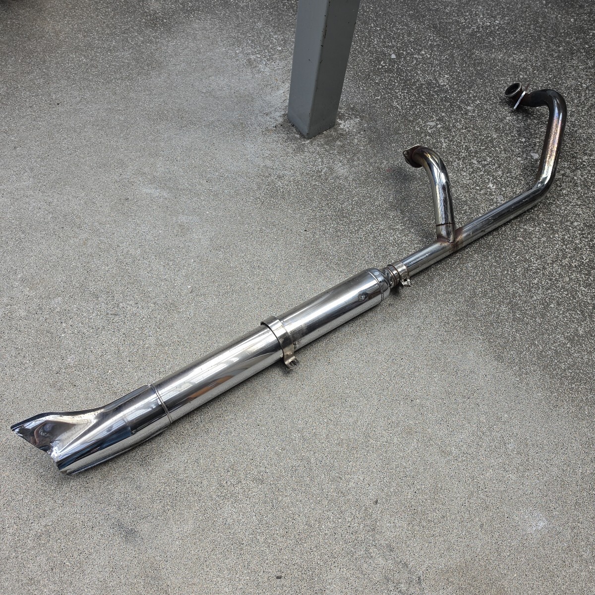 ドラッグスター250 左右出し フィッシュテールマフラーの落札情報詳細
