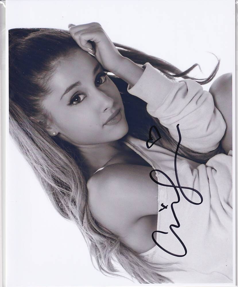 H 2L判 アリアナ・グランデ Ariana Grande 直筆サイン写真 証明書COA 4