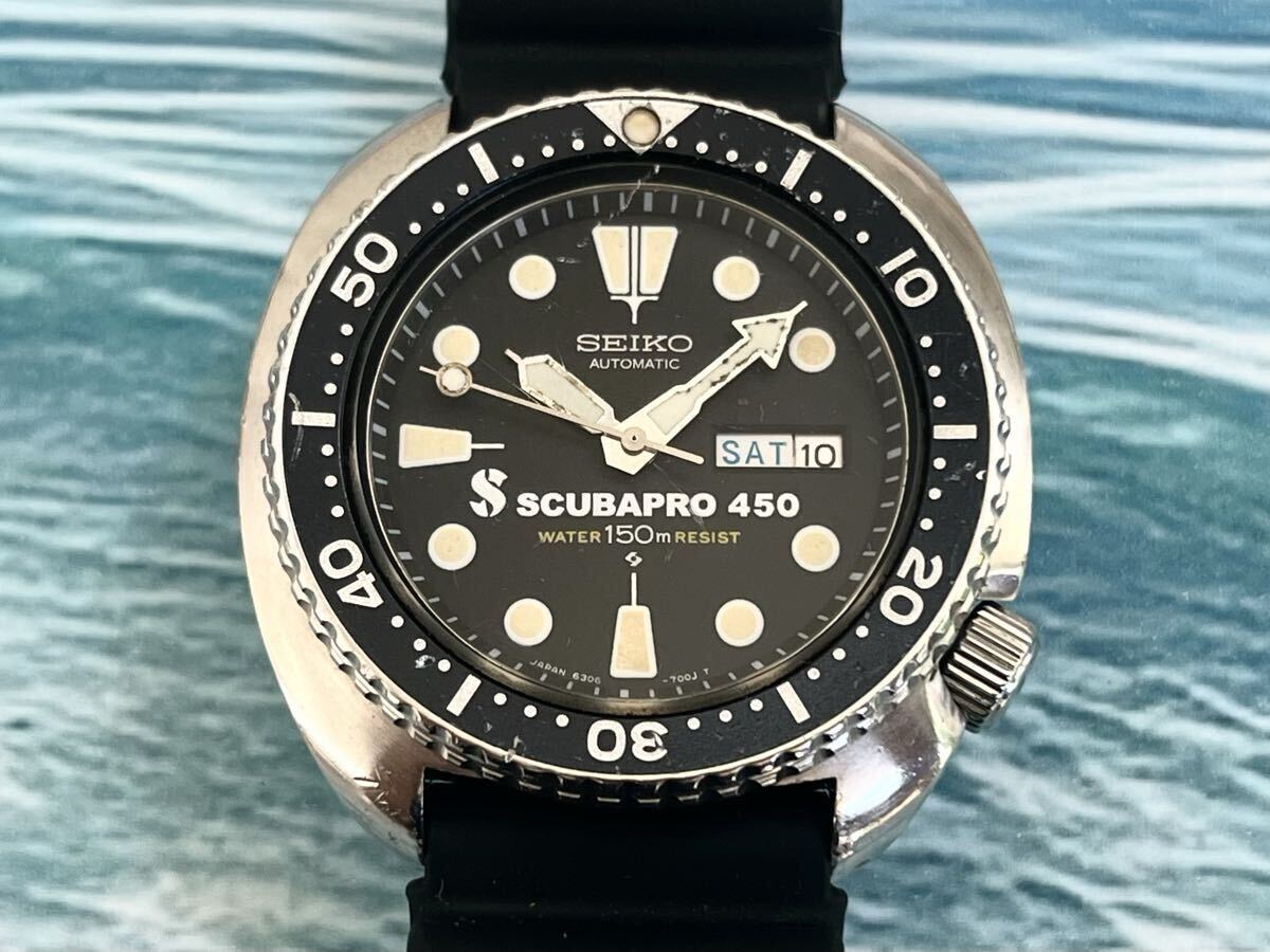 即決】 レア SEIKO 300m SCUBAPRO1999 Wネーム セイコー ダイバー プロ 