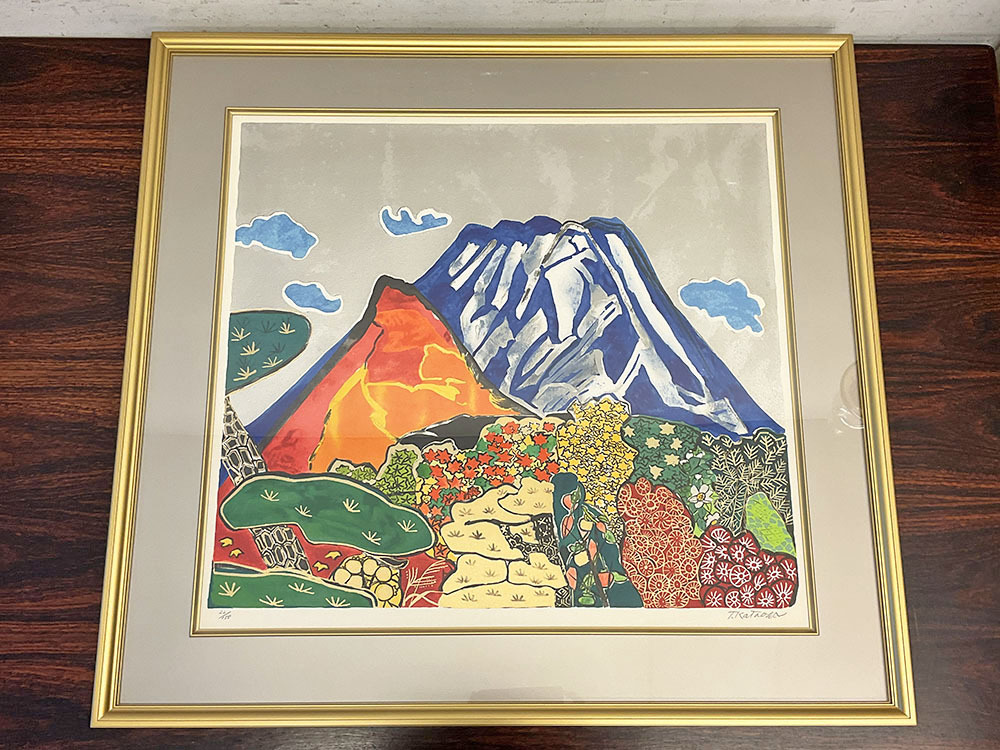 ◇◇ 青木繁 風景画 油彩 サイン有 F6号 絵画 油絵 裏書落款有 ◇◇の